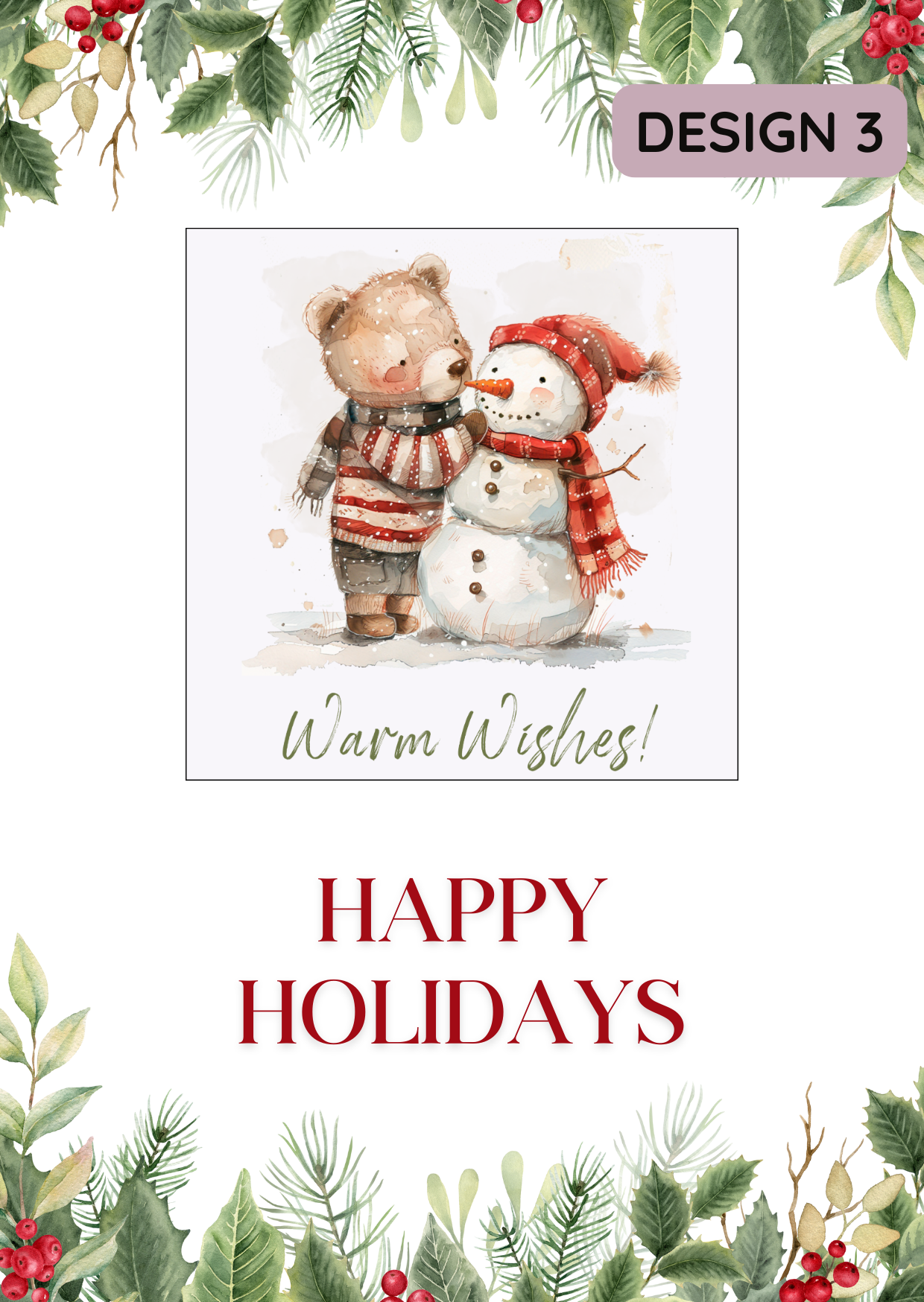 Warm Wishes Christmas Magnet