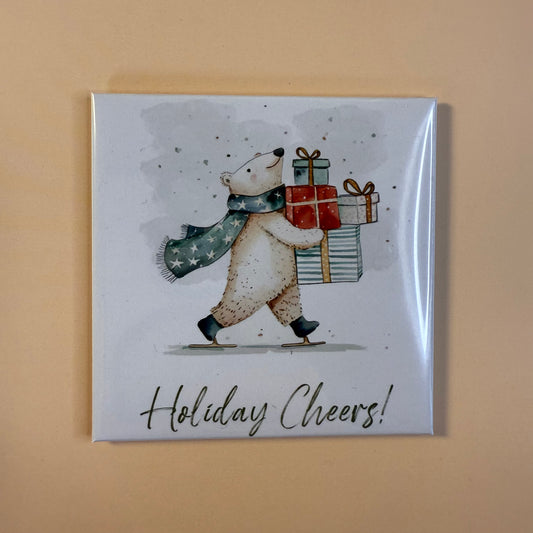 Holiday Cheers Christmas Magnet