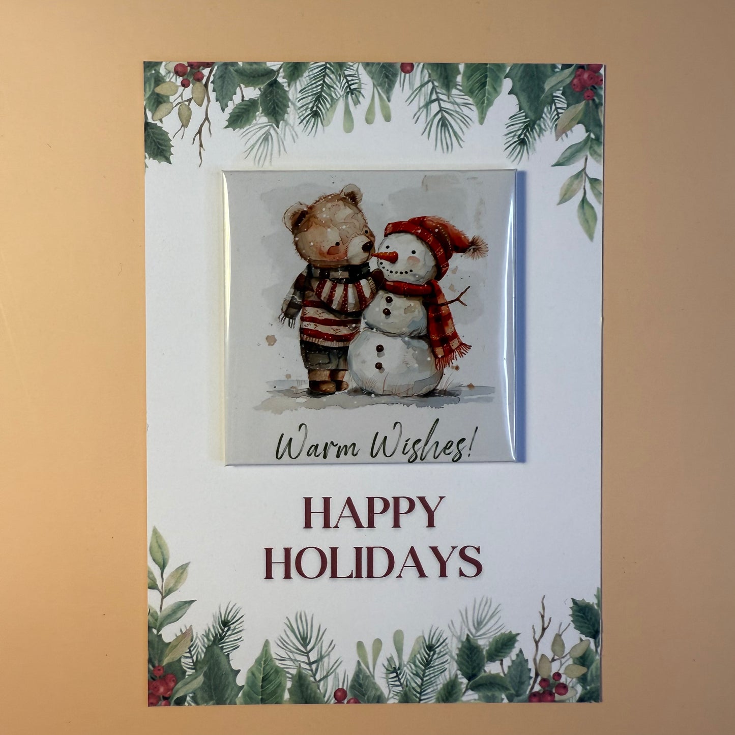 Warm Wishes Christmas Magnet
