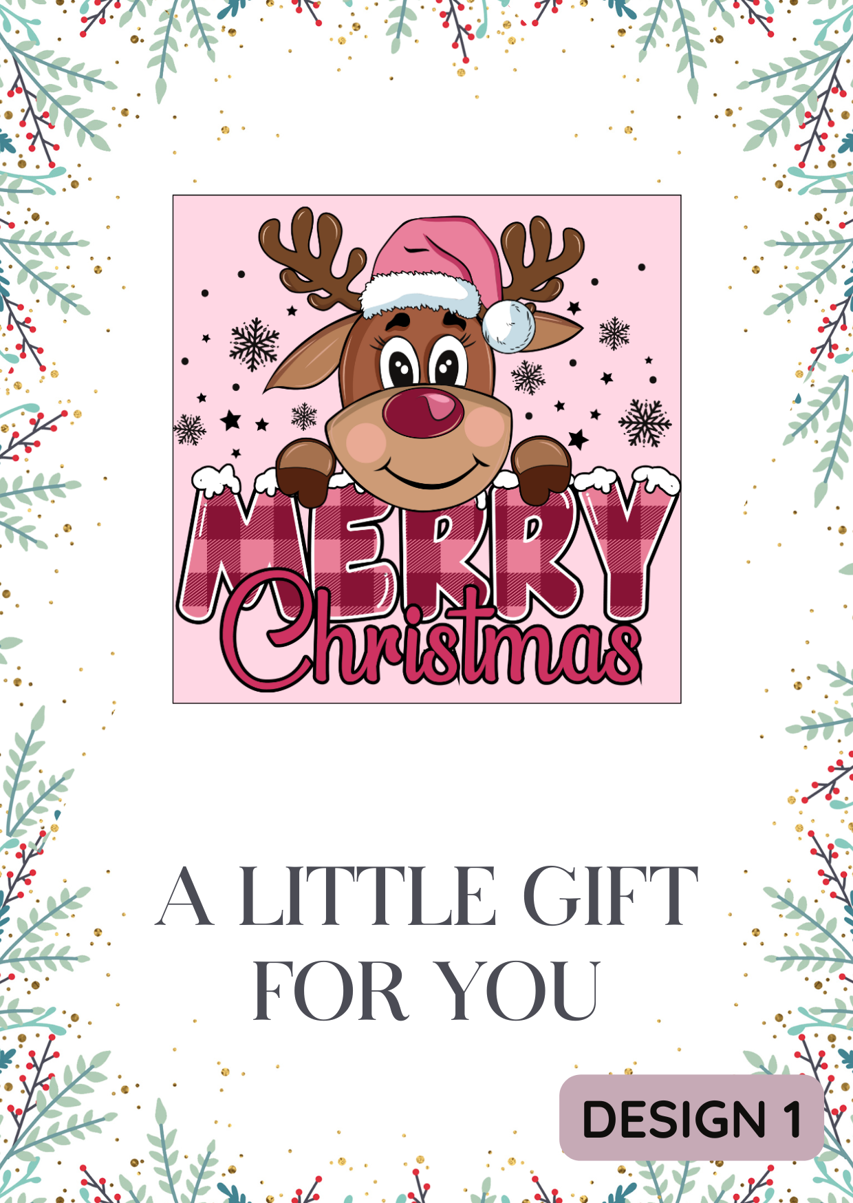 Merry Christmas Reindeer Magnet