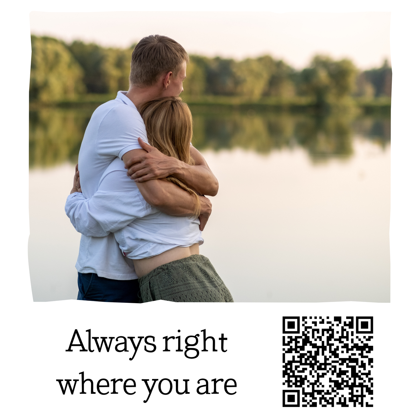 Magnet with Photo, Text & QR Code