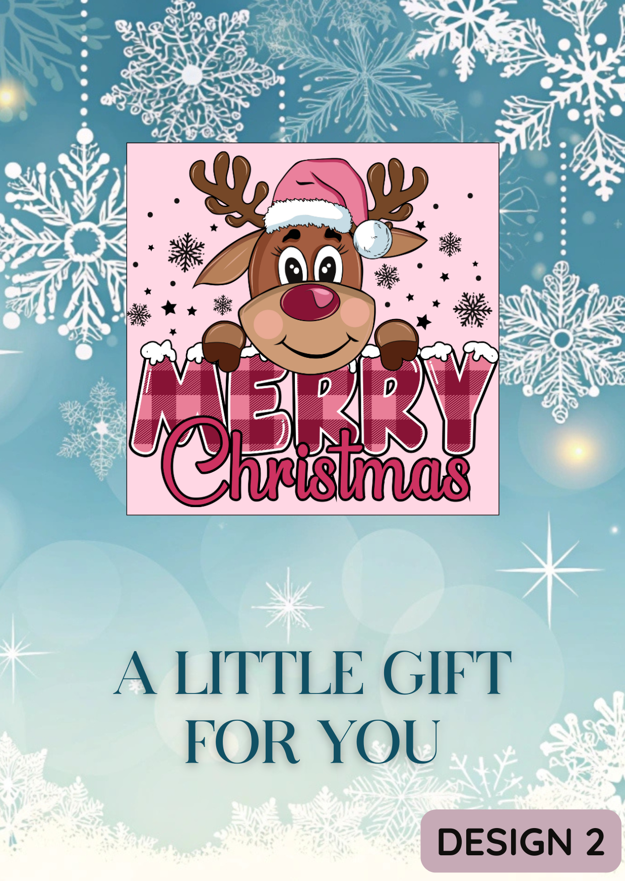 Merry Christmas Reindeer Magnet