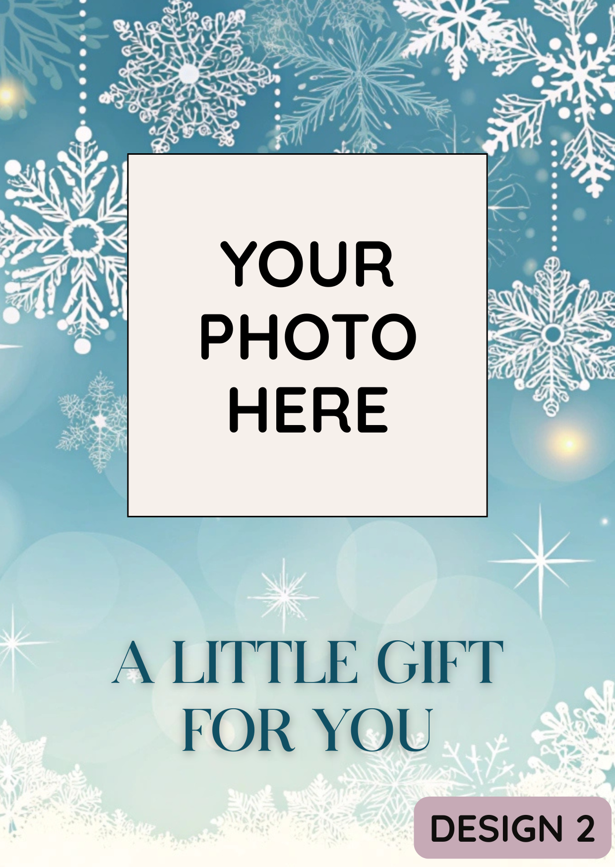 Personalized Christmas Photo Magnet with Greeting Card