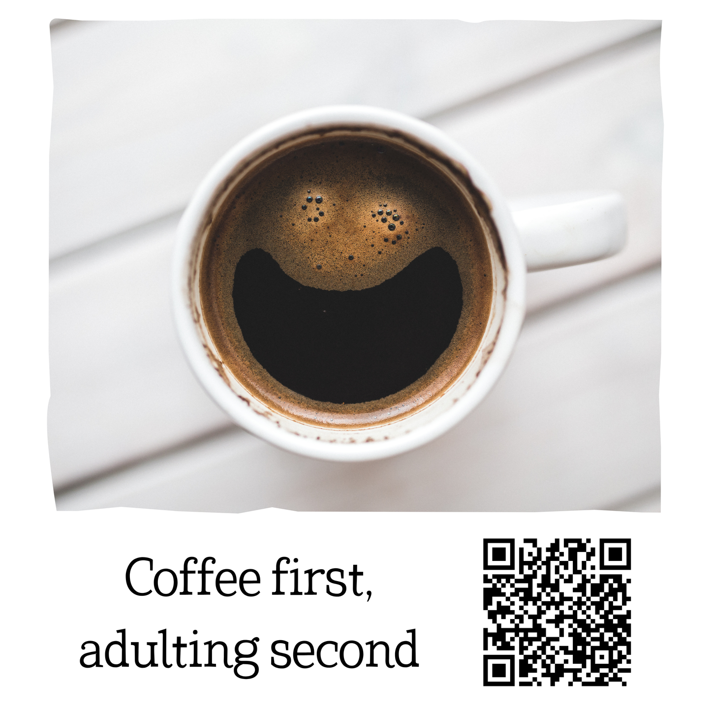 Magnet with Photo, Text & QR Code