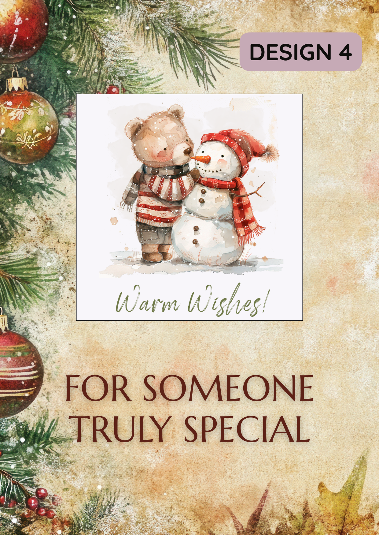 Warm Wishes Christmas Magnet