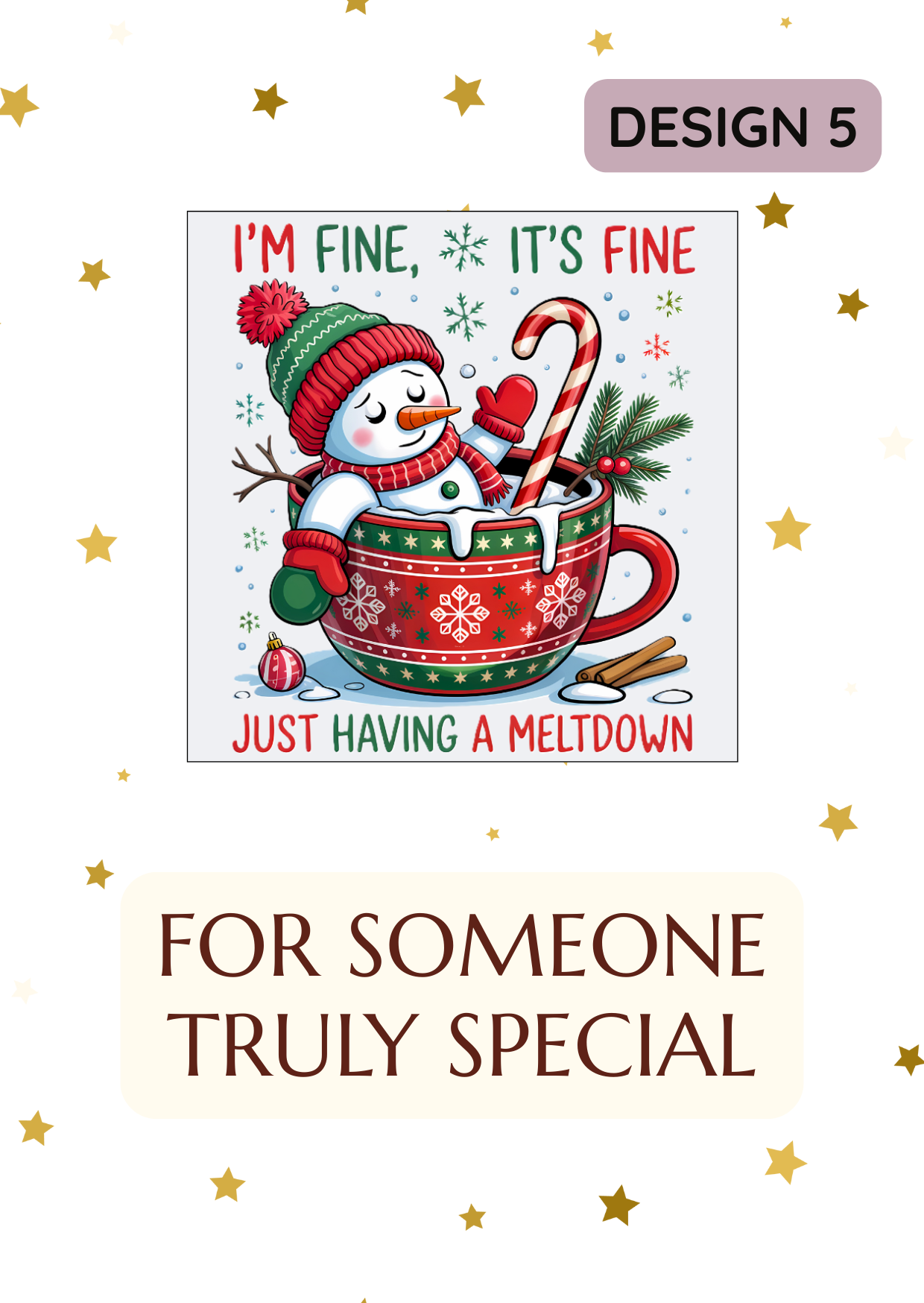 Melting Snowman Christmas Magnet