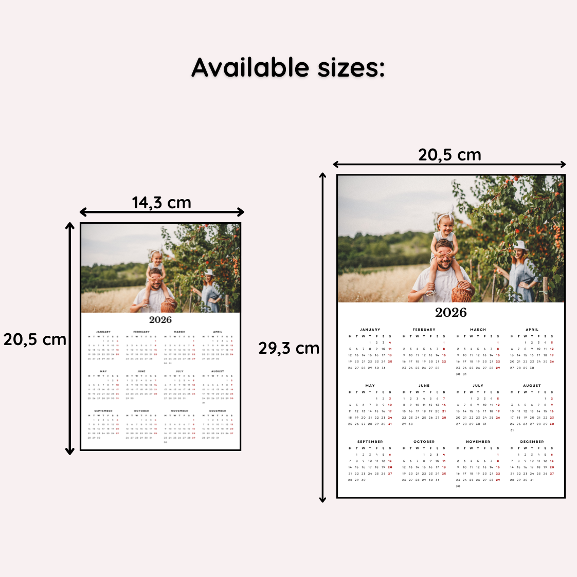 "Classic One" Magnetic Calendar