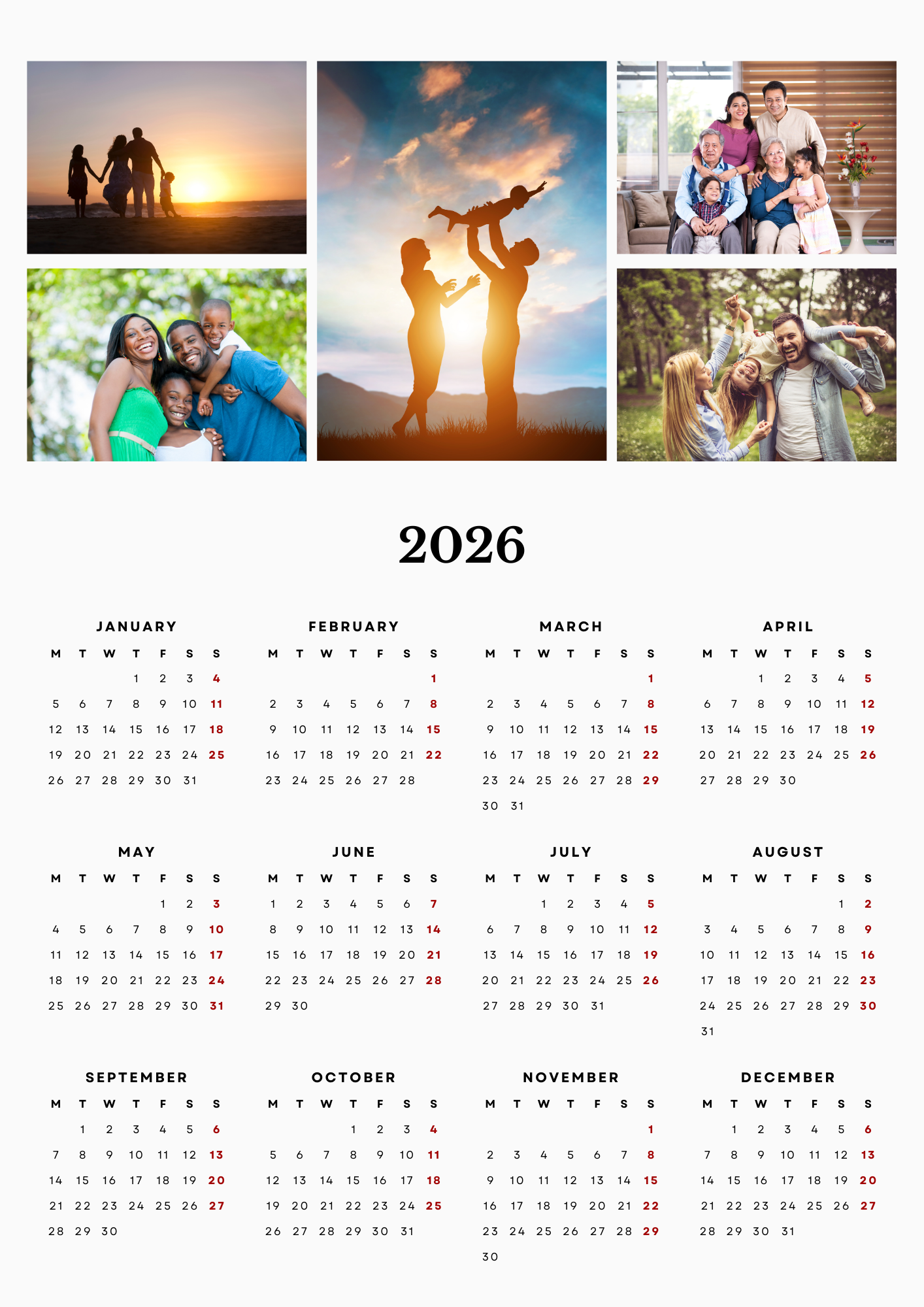 "Five Moments" Magnetic Calendar