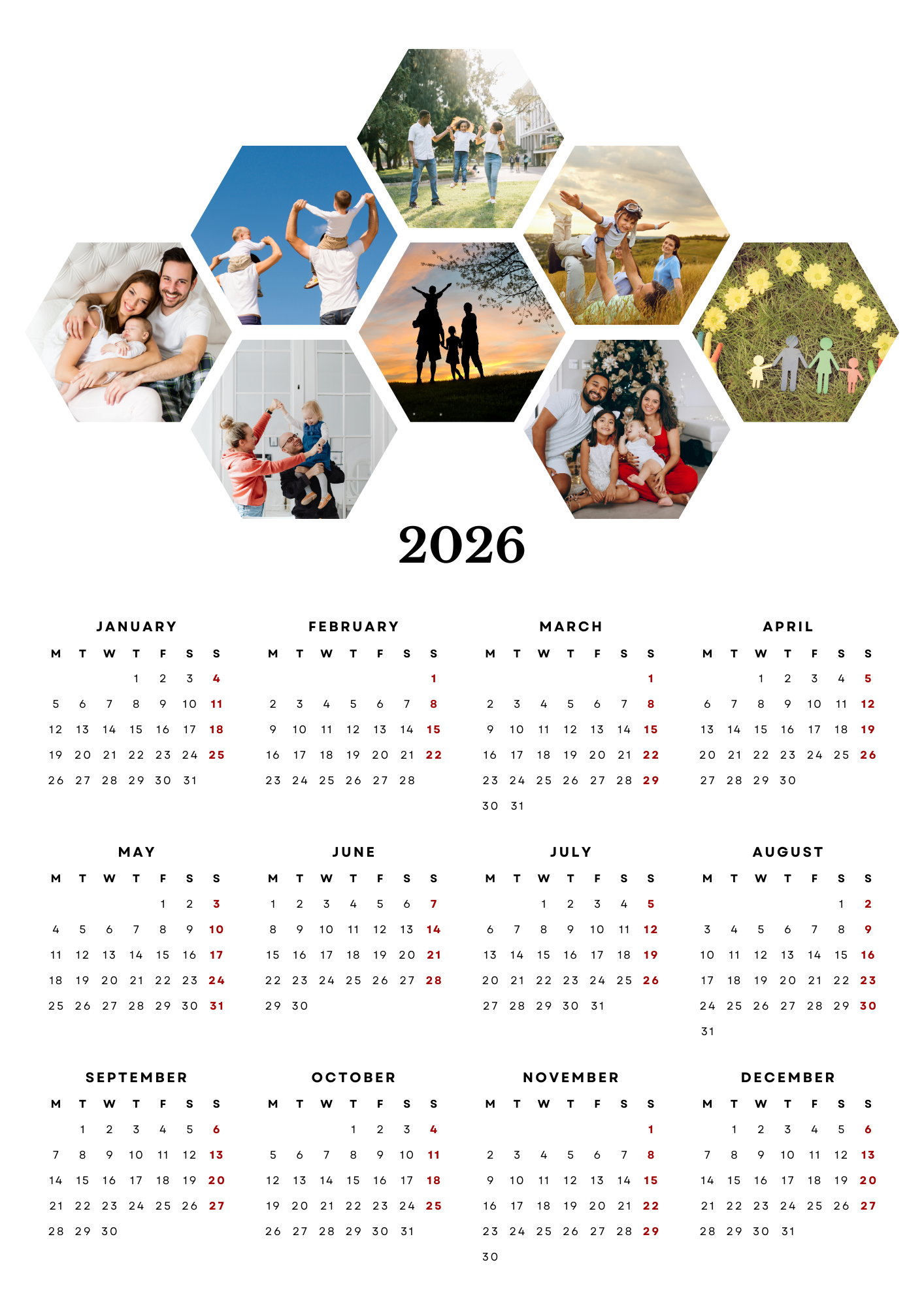 "Mini Gallery" Magnetic Calendar