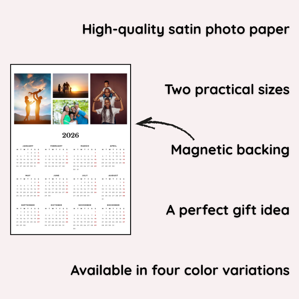 "Four Memories" Magnetic Calendar