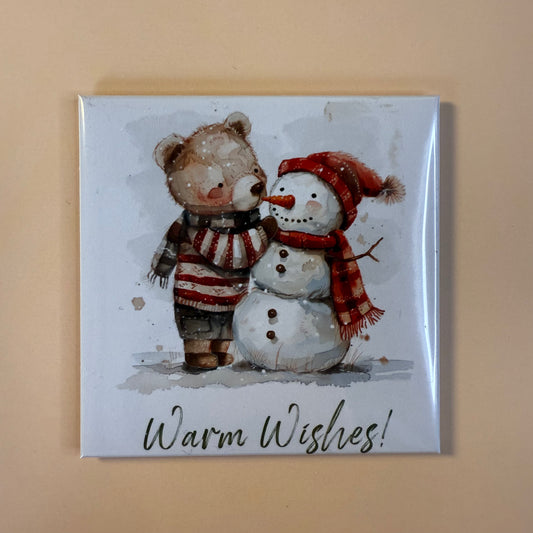 Warm Wishes Christmas Magnet
