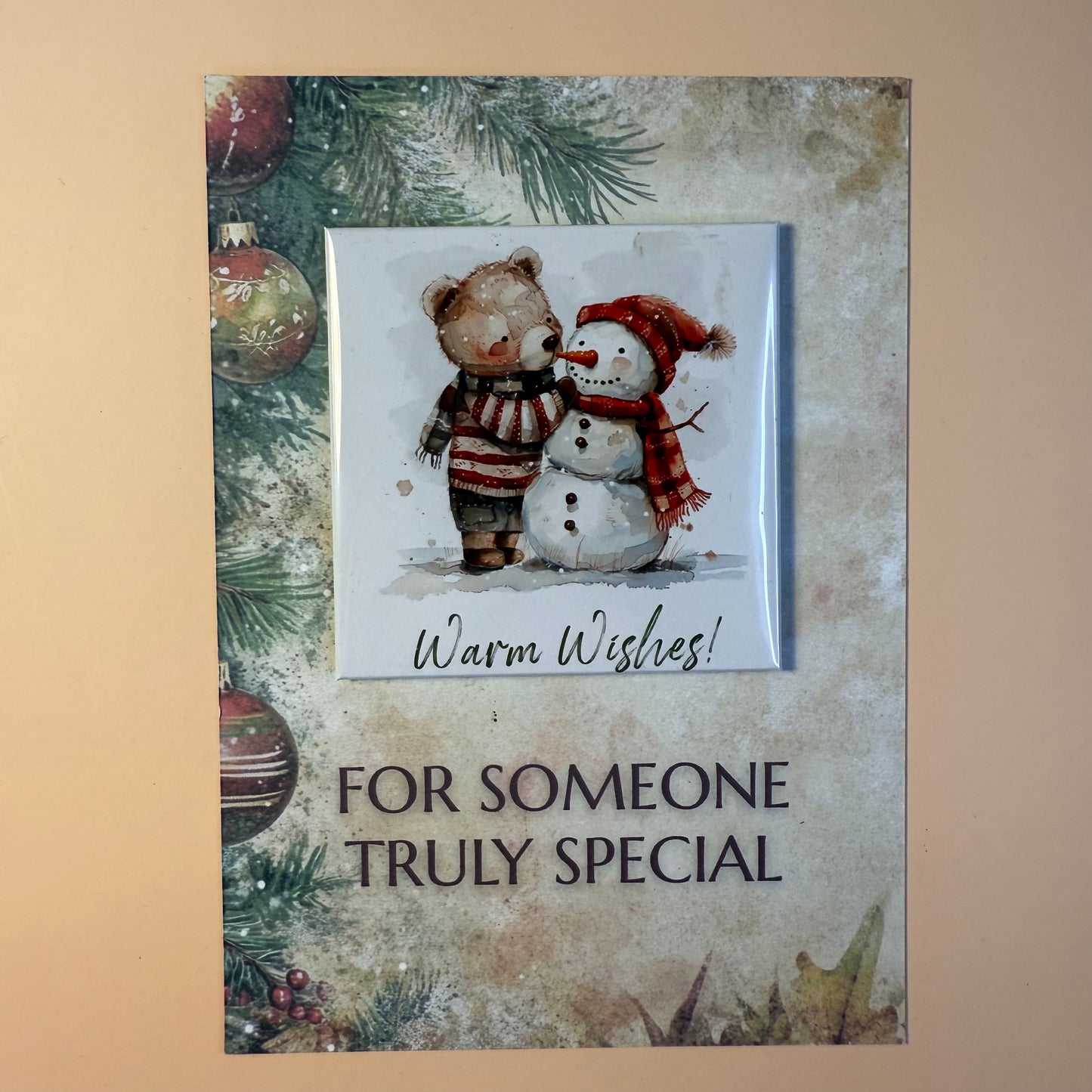 Warm Wishes Christmas Magnet