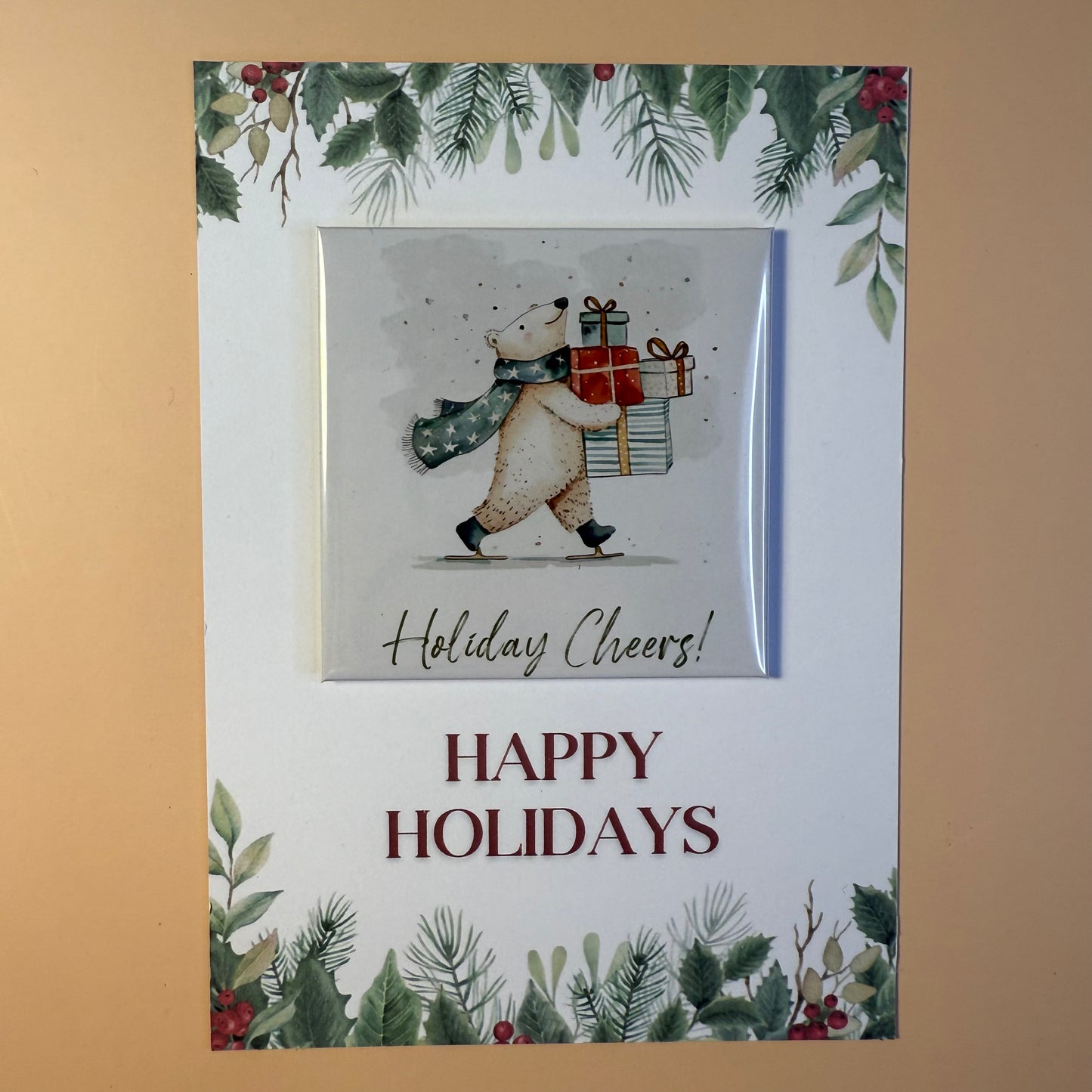 Holiday Cheers Christmas Magnet