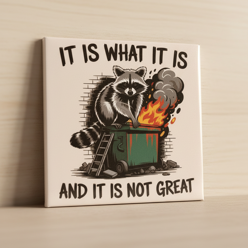It Is What It Is Raccoon Magnet