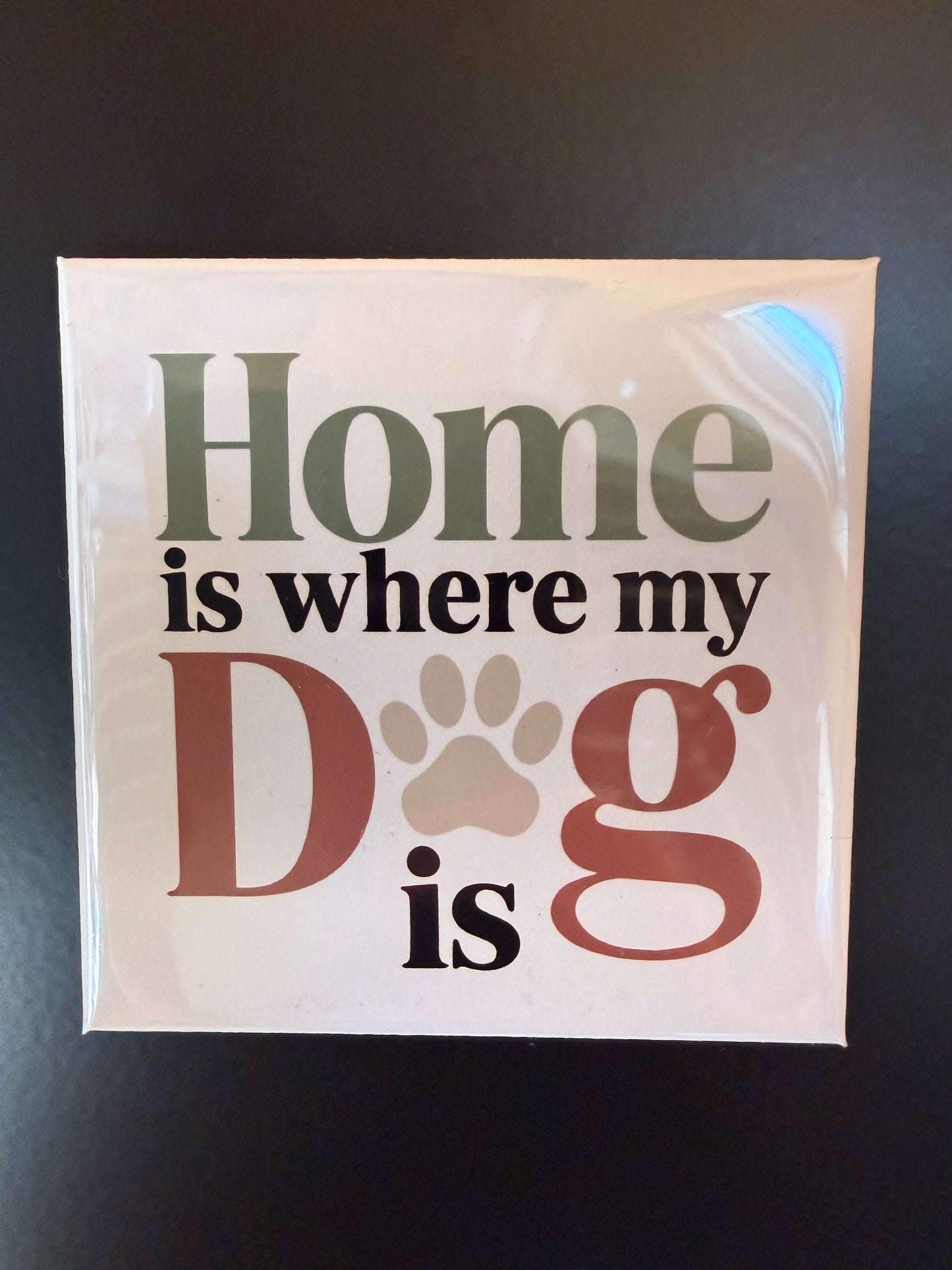 Home Is Where My Dog Is Fridge Magnet