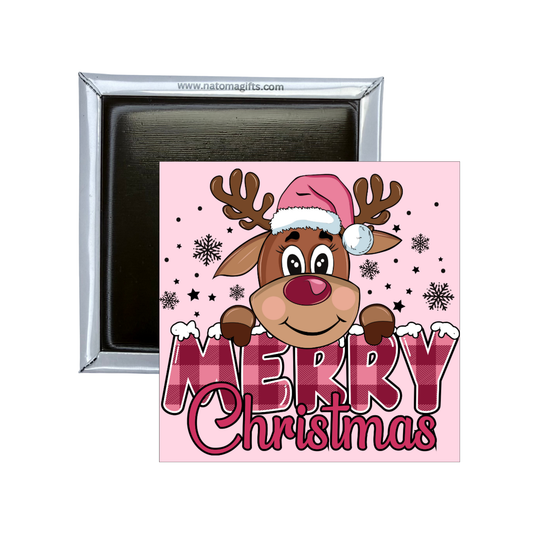 Merry Christmas Reindeer Magnet